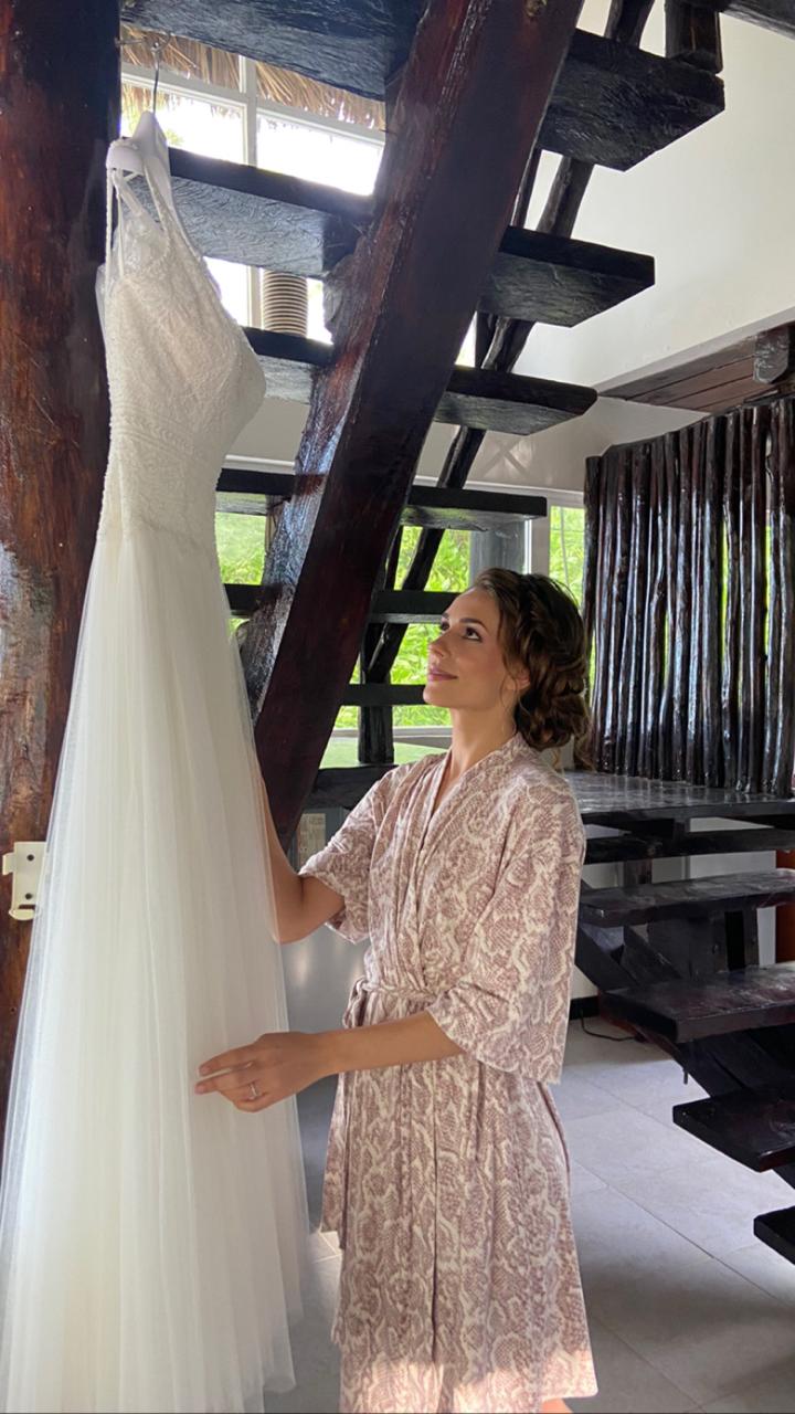 Bride with dress